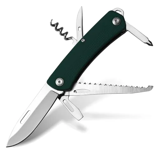 PUMA TEC Pocket-Tool Grün – Multifunktionales Taschenmesser - Taschenmesser mit 74 mm Klingenlänge, rostfreien 420 Stahlwerkzeugen und praktischem Griff mit Öse – ideal für Alltag, Outdoor und Freizeit.