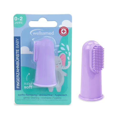 Wellsamed GmbH wellsamed wellsakids Fingerzahnbürste Baby: lila