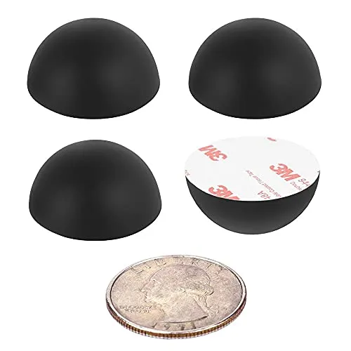 SPEACOUR 50 Stück Gummipuffer Gummifüße Selbstklebend 1,8 cm Rubber Base Schwarz Gumminoppen Gummifuß für Lautsprecher Gummi Puffer Gummipuffer Lautsprecher Füße für Elektronik Laptop Schubladen