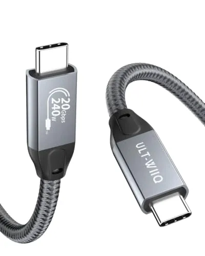 USB C Kabel auf USB C 20Gbps 100W 240W, USB C 3.2 Gen2x2 Datenkabel, PD 3.1 PPS eMarker Schnelllade, 5K60Hz 4K144Hz 2K240Hz USBC Videoübertragung für Laptop, Handy, USBC Hub, Tablet, SSD, Monitor (1m)
