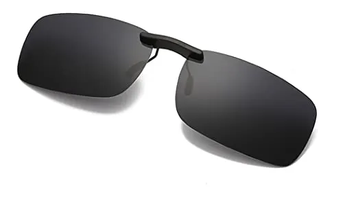 DAUCO polarisierte Sonnenbrille für Brillenträger Überzieh-Sonnenbrille mit Brillen-Etui für Herren und Damen Sonnenbrillen-Clip