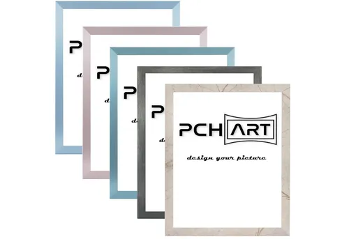 PCH[art] Bilderrahmen New Alaya in Rosa, 10x15 bis 90x120 cm - Stilvoller Bilderrahmen in Rosa für 1 Bild, ideal für moderne Wanddekoration. Mit hochwertiger Folie ummantelt und aus MDF gefertigt, bringt er Farbe in Ihr Zuhause.