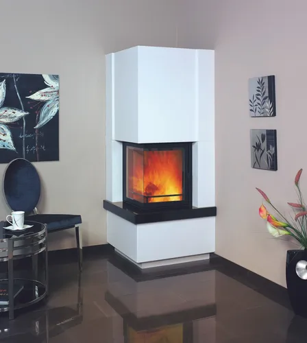 Hark Heizkamin Easy Radiante 8kW schwarz mit Granitsims