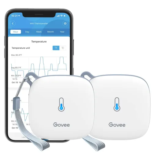 Govee WLAN Thermometer Hygrometer Innen 2er-Pack – Präzise Temperatur- und Feuchtigkeitsmessung