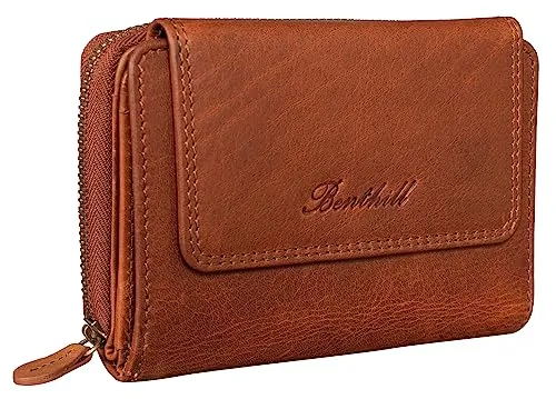 Benthill Geldbörse Damen aus Echtleder mit RFID-Schutz - Elegante Geldbörse aus hochwertigem Echtleder, bietet RFID-Schutz und viele Kartenfächer für optimale Sicherheit und Organisation.