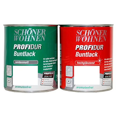 Schöner Wohnen ProfiDur Buntlack 0,75L cremeweiß Ral 9001 seidenmatt