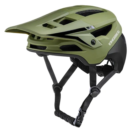 KINGBIKE MTB Helm mit Visier, olivgrün, powystawowy
