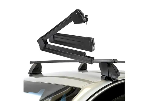 Skiträger Silver Ice + Dachträger K1 MEDIUM für Chevrolet Lanos (97-02) - Gepäckträger Set mit ausziehbarem Skiträger für max. 6 Skier oder 4 Snowboards und stabilen Dachträgern. Ideal für Familienausflüge, schafft Platz im Innenraum.