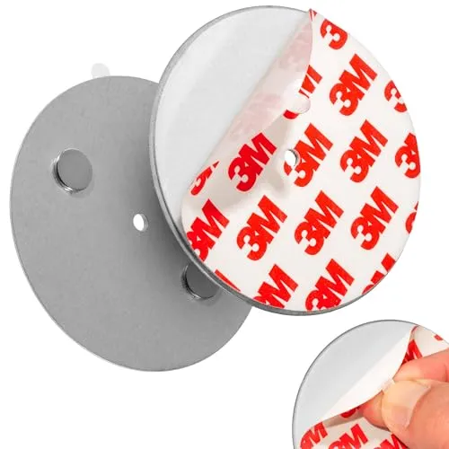 ECENCE Rauchmelder Magnethalter 1 Stück Selbstklebende Magnethalterung für Rauchmelder Ø 70mm schnelle & sichere Montage ohne Bohren und Schrauben für alle Feuermelder und Rauchwarnmelder