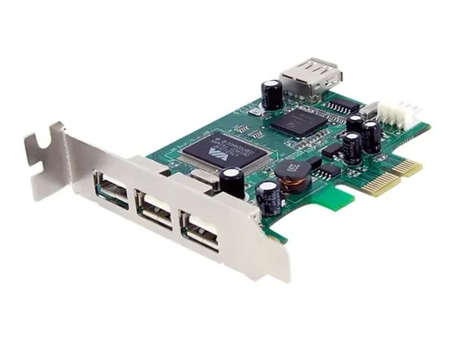 StarTech.com 4 Port PCI Express USB Karte - USB-Controller mit 4 Anschlüssen, unterstützt High-Speed Übertragungsraten bis zu 480 Mbit/s und ermöglicht einfache Plug-and-Play-Installation.