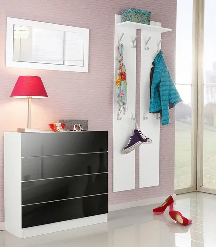 borchardt Möbel Garderoben-Set Vaasa 3 - Drohnen-Garderoben-Set mit modernem Design und praktischer Push-to-Open-Funktion für einfachen Zugriff auf Ihre Alltagsgegenstände.