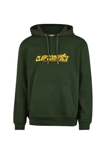 Cleptomanicx Classic Hooded Starring Kapuzensweatshirt - Herren-Sweatshirt in grün-lila, aus 100% Baumwolle, pflegeleicht und mit lockerem Schnitt für optimalen Tragekomfort.