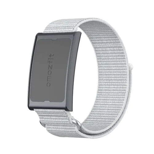 GIOPUEY Armband Kompatibel mit Amazfit Helio Strap, Geflochtenes Nylon Armband [Unisex] elastisch Ersatzarmband - Grey