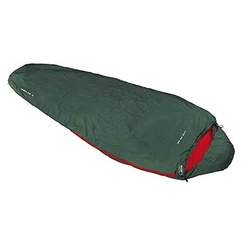 High Peak Ultra Pak 500 Schlafsack Long - Mumienschlafsack in grün/rot, extrem leicht und kompakt für komfortables Camping und Reisen.