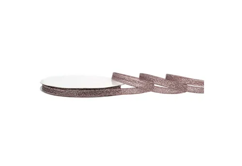 Creativery Geschenkband, Glitzerband 6mm x 32m Roll Braun / Silber