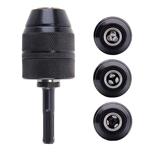 Schnellspannbohrfutter 2-13mm 1/2-20UNF mit Adapter Bohrfutter SDS in Dreibackenfutter Bohrfutter Adapter Zwei-Loch-Bohrhammer zum Drehen von Bohrmaschinen All-Metal-Universalfutter