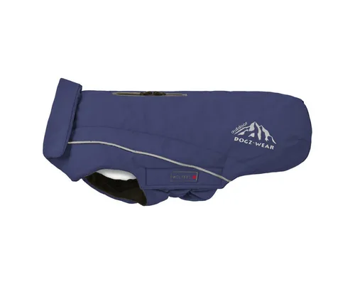Wolters Skijacke Dogz-Wear für Hunde | Dunkelblau, Größe 28 - Wintermantel für Hunde mit optimalem Kälteschutz und wasserdichter Ausstattung. Ideal für breitschädelige Rassen und einfach anzulegen dank praktischem Reißverschluss.