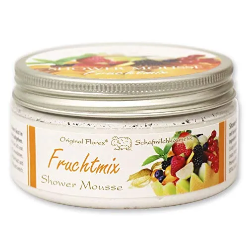 Florex Körper Shower Mousse Fruchtmix mit Schafmilch und pflegenden Ölen 200 ml
