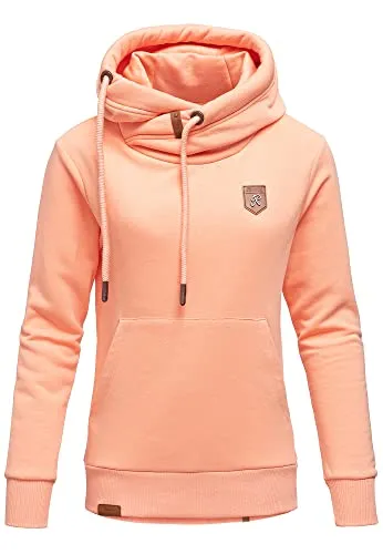 REPUBLIX Damen Kapuzenpullover Sweatjacke Pullover Hoodie Sweatshirt RD-001 Corall S
