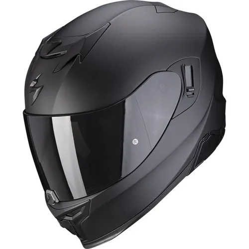 Scorpion Exo-520 Evo Air Integralhelm schwarz, XXS - Motorradhelm mit visier und integriertem Sonnenvisier, ausgestattet mit Anti-Beschlag-Technologie und komfortablem, waschbarem Innenfutter für optimalen Tragekomfort.