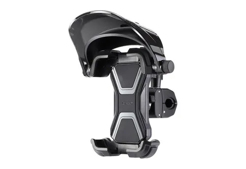 Joyroom JR-ZS528 Fahrrad Handyhalterung mit Regenschutz - Schwarz - Die Joyroom JR-ZS528 Halterung bietet stabilen Halt für Ihr Smartphone beim Radfahren. Mit einer praktischen Sonnenblende für bessere Sichtbarkeit und einem stabilen Verriegelungsmechanismus ist sie ideal für alle, die ihr Gerät sicher nutzen möchten.