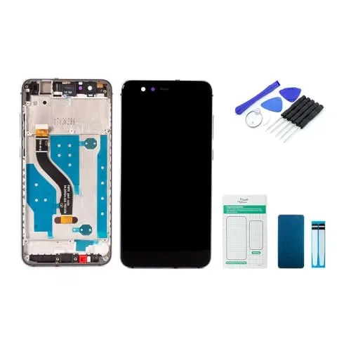 kaputt.de kompatibel mit Huawei P10 lite Display (mit Rahmen) schwarz - Set