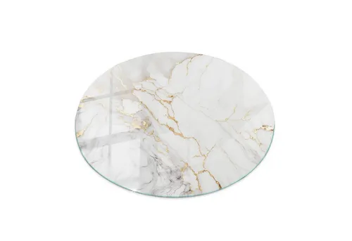 Tulup Tischplatte Oberplatte Tisch Glas - Eleganter Marmor mit Adern - Zubehör für Möbel, stilvolle Tischplatte aus Glas in 60 cm x 60 cm, verleiht Ihrem Raum einen eleganten Touch.