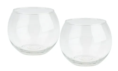 VBS Teelichtglas BOWL 2er-Set 10,5x8,5cm Windlicht Kerzenglas Teelichthalter DIY