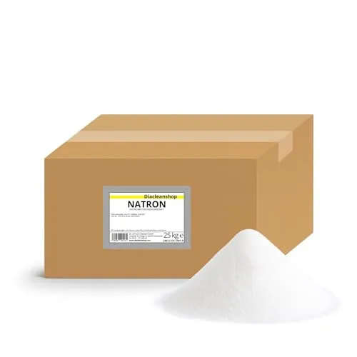 Natron 25 kg im Karton - pharmazeutische Qualität - Natriumhydrogencarbonat (E500ii) - NaHCO3 - Basenbad – Hausmittel zum Backen, Reinigen, Baden, Gerüche Neutralisieren & DIY-Kosmetik