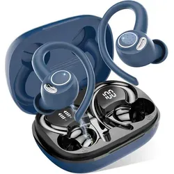 Jesebang Bluetooth 5.3 Sport Kopfhörer mit Ohrbügel – 40H Spielzeit – Blau