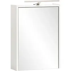 Schildmeyer Spiegelschrank Katta, 43 cm, 1-türig mit LED-Beleuchtung - Spiegelschränke mit variablen Einlegeböden und integrierter Steckdosenbox, ideal für eine moderne und funktionale Badezimmereinrichtung.