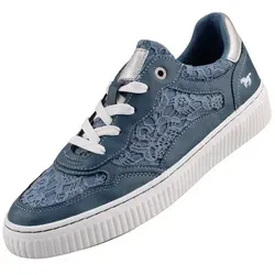 Mustang Damen Sneaker Blau mit Häkeleinsätzen