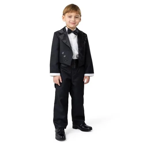Dress Up America Butler-Kostüm Für Kinder – Schwarzer Smoking-Kostüm-Set – Jungen-Frack-Smoking-Kostüm