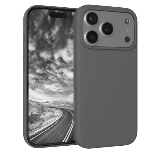Silikonhülle für Apple iPhone 17 Pro Smartphone Case Schutz Hülle Cover Grau
