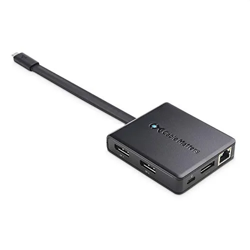 Produktbild Cable Matters Dreifach Monitor USB C Hub (USB C Dock) mit 3X 4K DisplayPort, USB A und USB C, Gigabit Ethernet und 100W Ladung