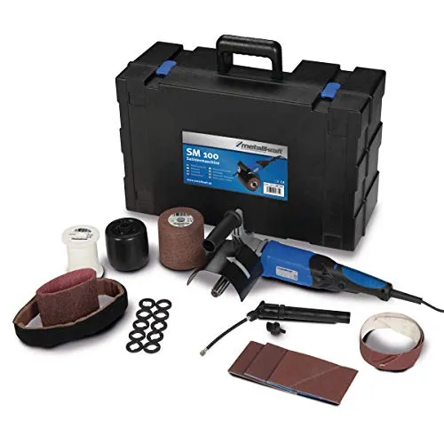 Metallkraft Satiniermaschine SM 100 - Schleifmaschinen für präzise Satinierarbeiten, ideal für Metalloberflächen und sorgt für ein hochwertiges Finish.