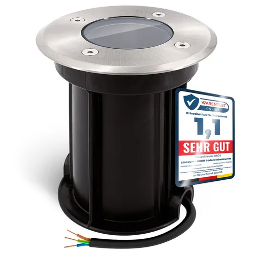 BORU Bodeneinbauleuchte rund für GU10 Strahler von linovum