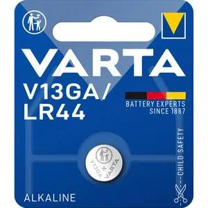 VARTA 12500113 Knopfzelle V13GA - 1,5 Volt Alkaline Batterie mit 125 mAh, höchste Auslaufsicherheit für Uhren und Spielzeuge