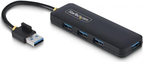 StarTech.com 4-Port USB-A Hub – Kompakter USB 3.0 Multi-Port Splitter - USB-Hub für bis zu 4 Geräte, busbetrieben und mit 5Gbps Geschwindigkeiten. Ideal für unterwegs, mit Kabelmanagement und Überstromschutz für Ihre Sicherheit.