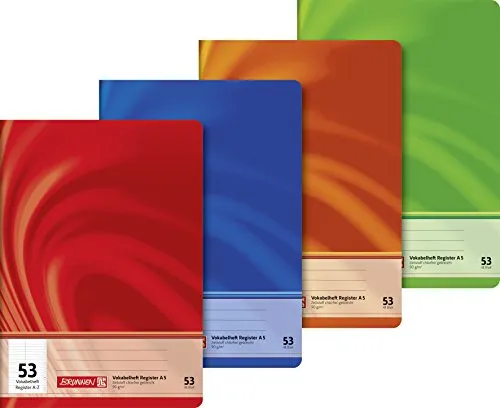 Brunnen 104347502 Vokabelheft (A5, 48 Blatt, liniert, mit Teilungslinie) 1 Stück