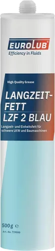 EUROLUB LANGZEITFETT LZF 2 BLAU 500 g Kartusche Schmierfett Mineralölbasis