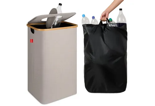 Blumtal Müllsackständer Pflandflaschen Sammelbehälter, Leergut Organizer mit Loch, in 100L oder 150L, waschbar, tropfsicher