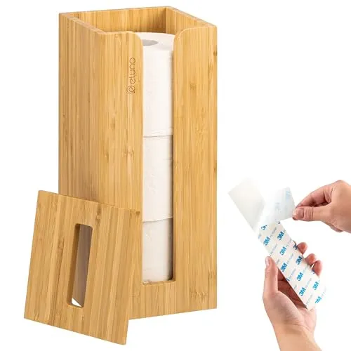 eluno Toilettenpapier Aufbewahrung für 3 Rollen in braun von eluno