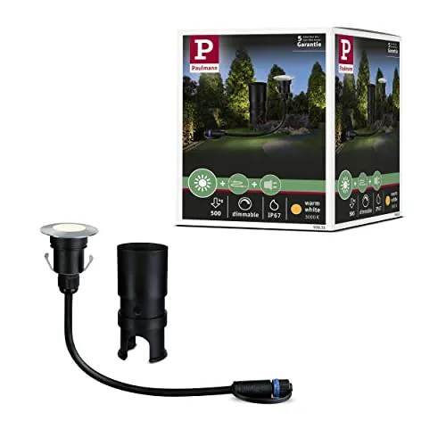 Paulmann Plug Shine Bodeneinbauleuchte Floor Mini - Runde 5,5 cm Wegeleuchte, ideal für stimmungsvolle Außenbeleuchtung