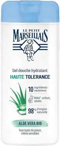 Le Petit Marseillais, Feuchtigkeitsspendendes Duschgel mit Bio-Aloe Vera (400 ml-Flasche), 98% natürliche Inhaltsstoffe, für alle Hauttypen, auch empfindliche Haut