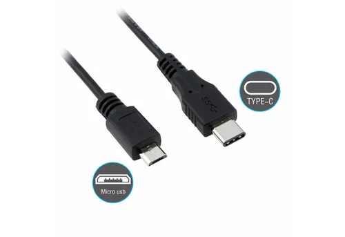 Bolwins R19 USB Typ C auf micro USB Stecker Datenkabel Ladenkabel Adapter 1m USB-Kabel, USB Typ-C 3.1 Stecker, Micro-USB 2.0 (Micro-B 5-Pin) Stecker (100 cm), Schnellladen & Datentransfer, Plug & Play