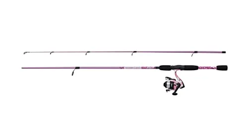 Mitchell Tanager Pink Camo II Spinnkombination | Leichte Spinnruten- und Rollen-Kombination für Damen und Jugendangler | Süßwasser-Setup für Forelle, Barsch, Hecht | Pink, 2.4m | 10-30g
