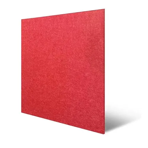JANGAL Modular Wall rPET Filz Paneel, recyceltes PET Akustikpaneel (52x52 cm), Modulares Wandpaneel, zum Kleben oder Schrauben, Wandverkleidung, Wand Deko (Red)