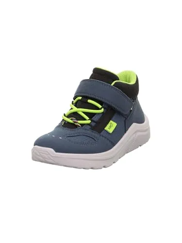Superfit Mädchen und Jungen Slipper Kicks, Kinder Stiefeletten, Weite: W V, Ja, Freizeitschuhe, modisch, Boots, Stiefel, BLAU/HELLGRÜN (010), 31 EU