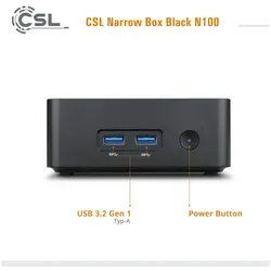 CSL Narrow Box Black N100 PC (Intel® 100, 8 GB RAM, 1000 GB SSD) schwarz 8 GB | 1000 GB